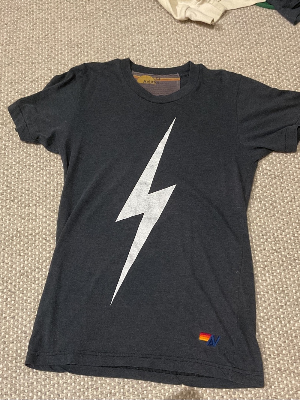 Aviator Nation Black Kids Lightning Bolt Tee